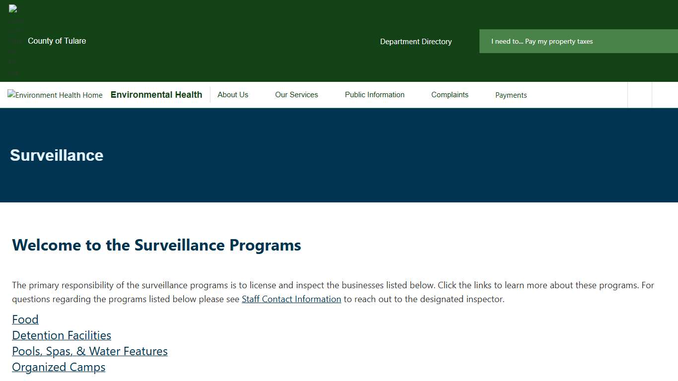 Surveillance | Tulare